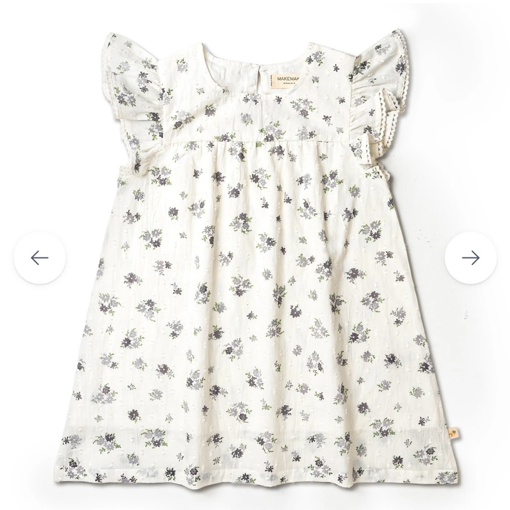 Pastel Floral Ruffle Sleeve Dress